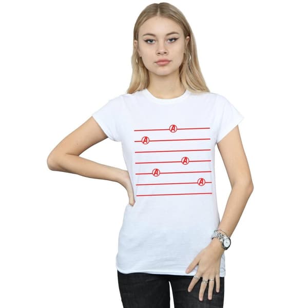Marvel Dam/kvinnor Avengers Endgame Logo Stripes T-shirt i bomull
