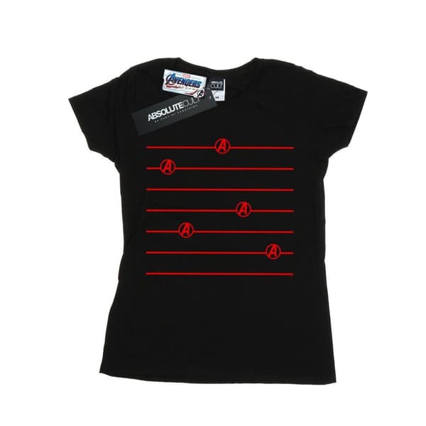 Marvel Dam/kvinnor Avengers Endgame Logo Stripes T-shirt i bomull