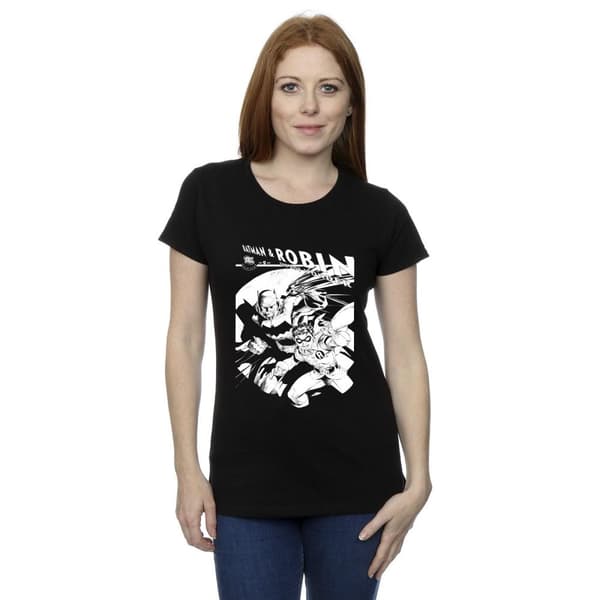 DC Comics Womens/Ladies Batman And Boy Wonder Cotton T-Shirt