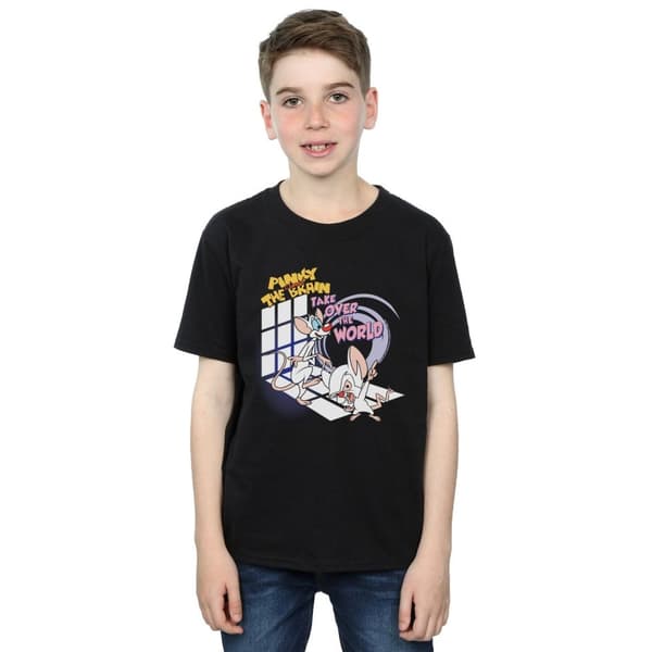 Animaniacs Boys Pinky And The Brain Take Over The World T-Shirt