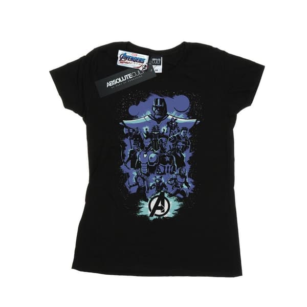 Marvel Womens/Ladies Avengers Endgame Space Sketch Cotton T-Shirt