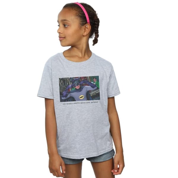 DC Comics T-shirt i bomull för flickor - Batman TV Series Mean Cape