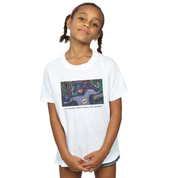 DC Comics T-shirt i bomull för flickor - Batman TV Series Mean Cape