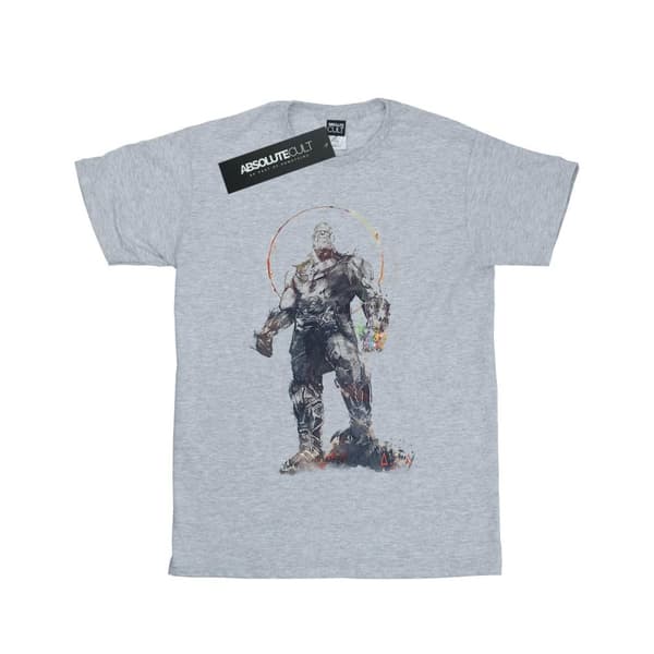 Marvel Womens/Ladies Avengers Infinity War Thanos Sketch Cotton Boyfriend T-Shirt