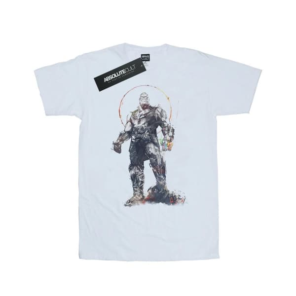 Marvel Womens/Ladies Avengers Infinity War Thanos Sketch Cotton Boyfriend T-Shirt