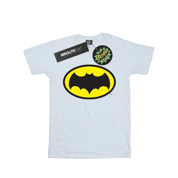 DC Comics Dam/kvinnor Batman TV Series Logo Boyfriend T-shirt i bomull