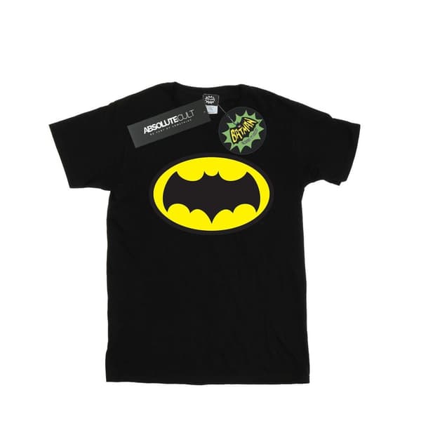 DC Comics Dam/kvinnor Batman TV Series Logo Boyfriend T-shirt i bomull