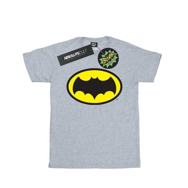 DC Comics Dam/kvinnor Batman TV Series Logo Boyfriend T-shirt i bomull