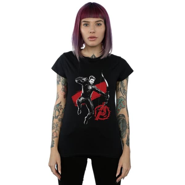 Marvel Womens/Ladies Avengers Endgame Mono Hawkeye Cotton T-Shirt