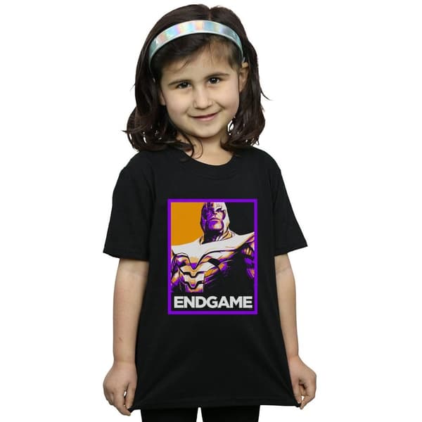 Marvel T-shirt i bomull med Thanos-affisch från Avengers Endgame för tjejer