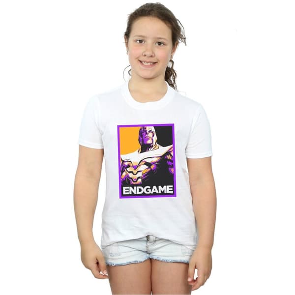 Marvel T-shirt i bomull med Thanos-affisch från Avengers Endgame för tjejer