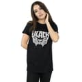 Miniatyrbilde 2 av 5: Marvel Womens/Ladies Black Panther Worded Emblem Cotton Boyfriend T-Shirt