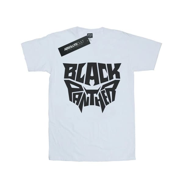 Marvel Womens/Ladies Black Panther Worded Emblem Cotton Boyfriend T-Shirt