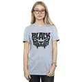Miniatyrbilde 2 av 5: Marvel Womens/Ladies Black Panther Worded Emblem Cotton Boyfriend T-Shirt