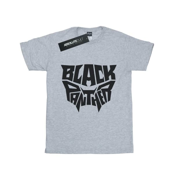 Marvel Womens/Ladies Black Panther Worded Emblem Cotton Boyfriend T-Shirt