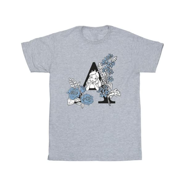Disney Herr T-shirt med bokstaven A från Alice i underlandet