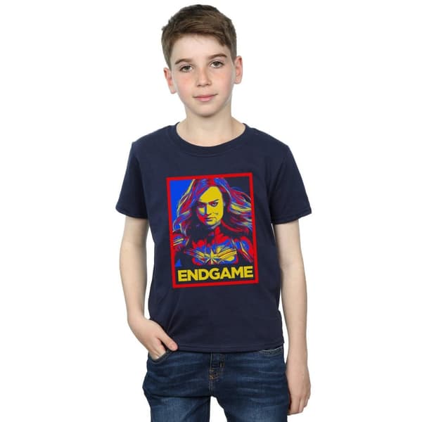Marvel Boys Avengers Endgame Captain Marvel Poster T-Shirt