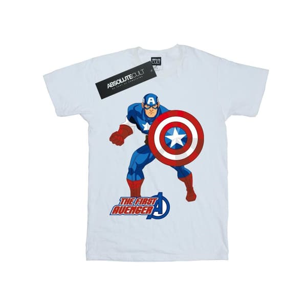 Marvel Girls Captain America The First Avenger Cotton T-Shirt