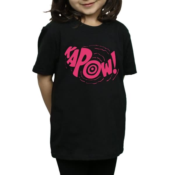DC Comics T-shirt i bomull med Kapow från TV-serien Batman för flickor