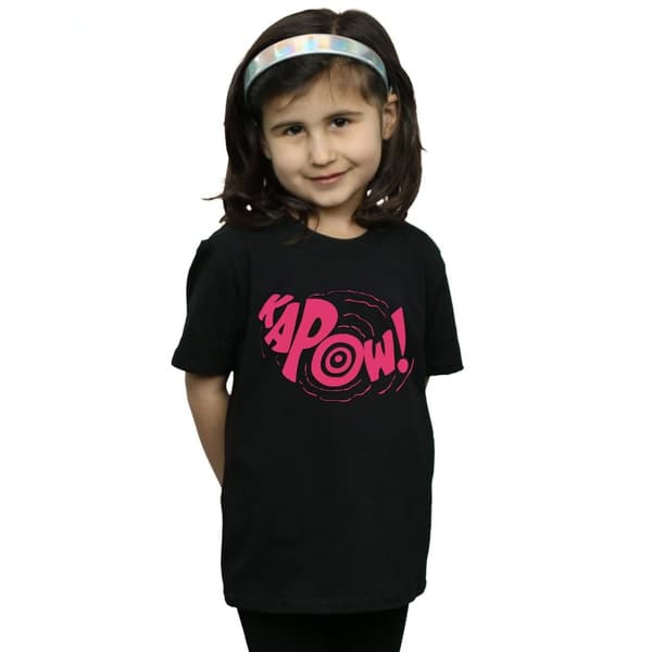 DC Comics T-shirt i bomull med Kapow från TV-serien Batman för flickor