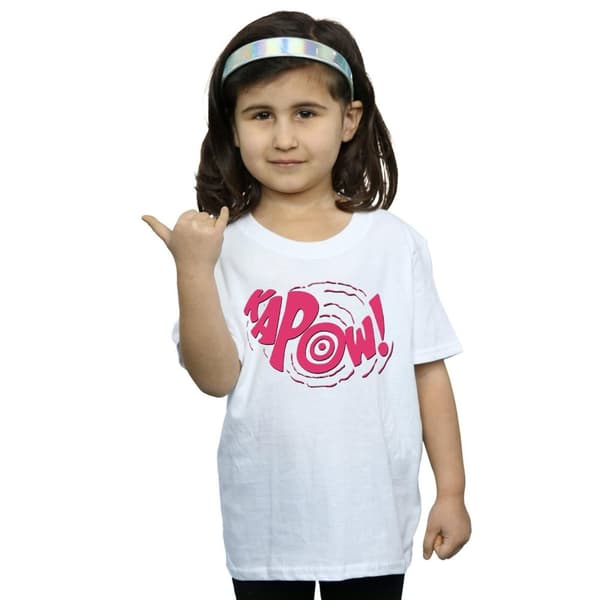 DC Comics T-shirt i bomull med Kapow från TV-serien Batman för flickor