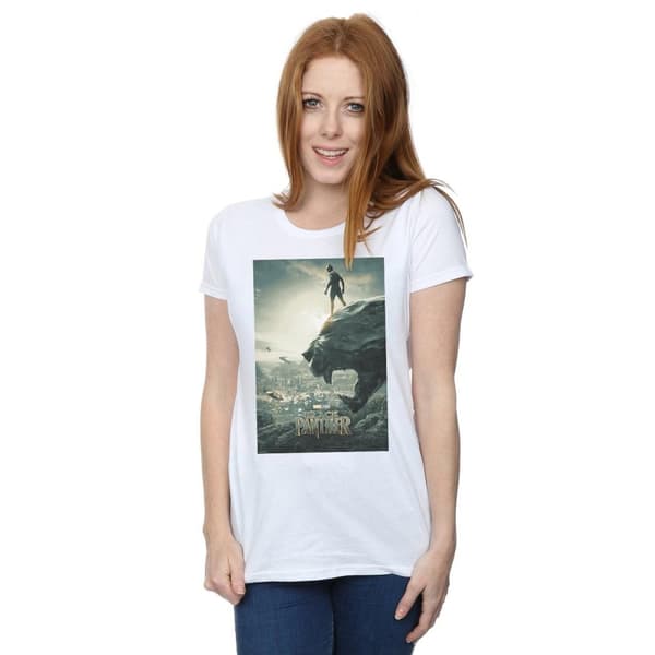 Marvel Dam/Tjej Black Panther Poster T-shirt i bomull