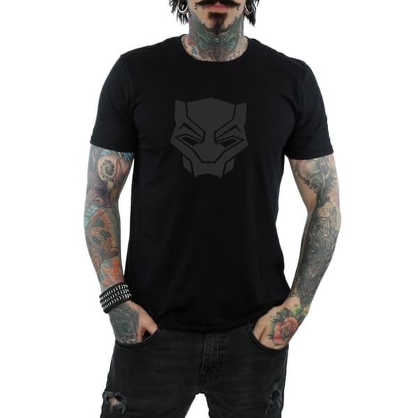 Marvel Black Panther - svart på svart T-shirt för herrar