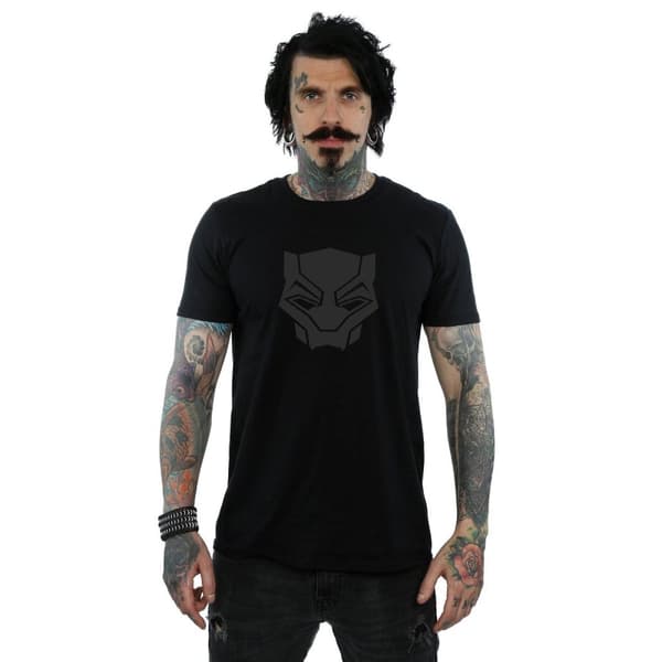 Marvel Black Panther - svart på svart T-shirt för herrar