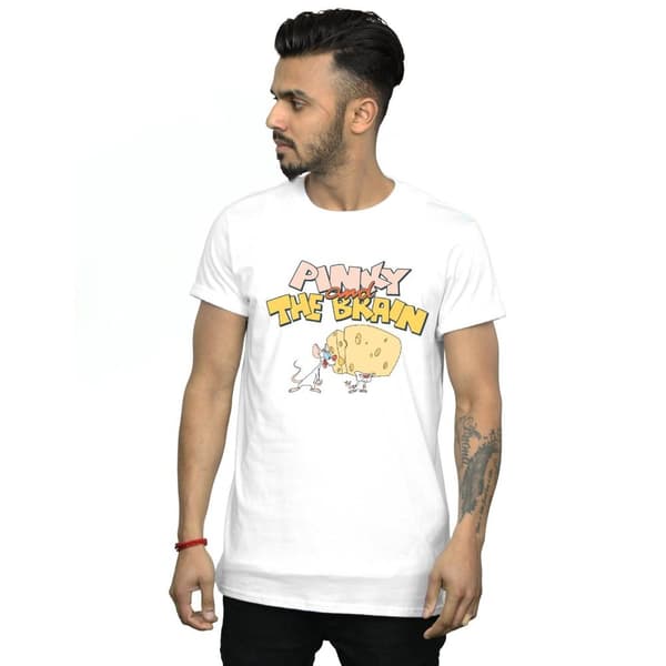 Animaniacs Mens Pinky And The Brain Cheese Head T-Shirt