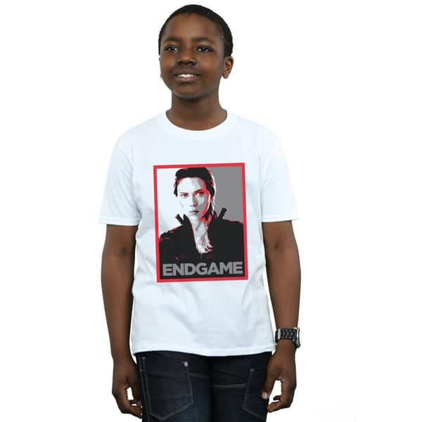 Marvel Boys Avengers Endgame Black Widow Poster T-Shirt