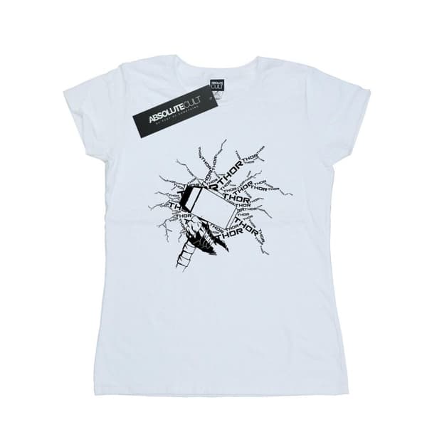 Marvel Womens/Ladies Thor Lightning Cotton T-Shirt