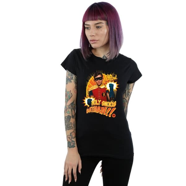 DC Comics Dam/Tjej Batman TV Series Holy Smokes T-shirt i bomull