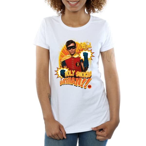 DC Comics Dam/Tjej Batman TV Series Holy Smokes T-shirt i bomull