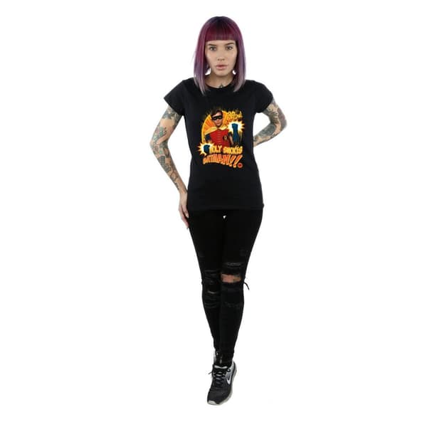 DC Comics Dam/Tjej Batman TV Series Holy Smokes T-shirt i bomull