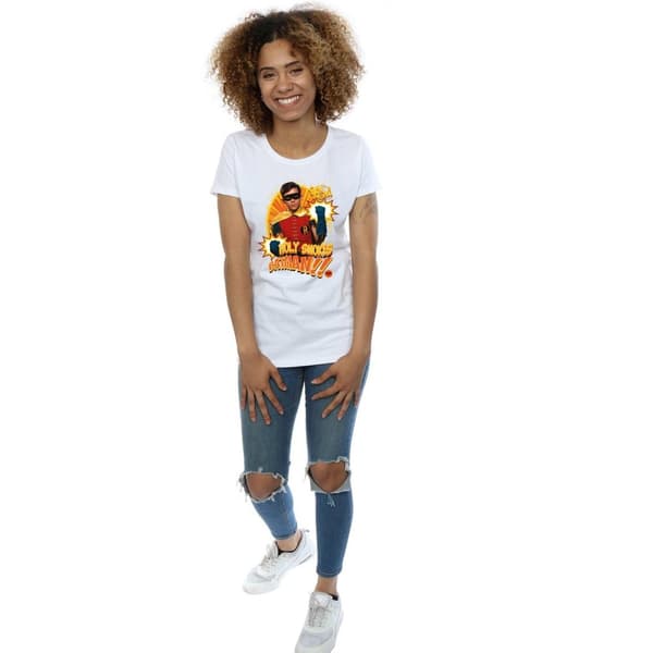 DC Comics Dam/Tjej Batman TV Series Holy Smokes T-shirt i bomull