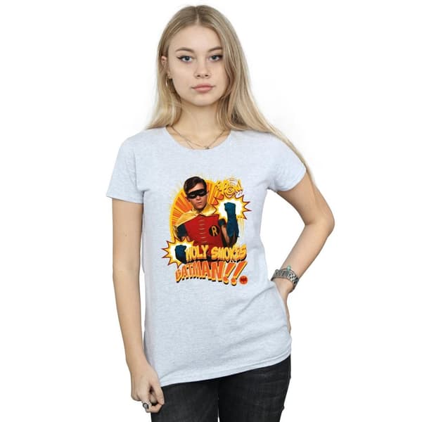 DC Comics Dam/Tjej Batman TV Series Holy Smokes T-shirt i bomull