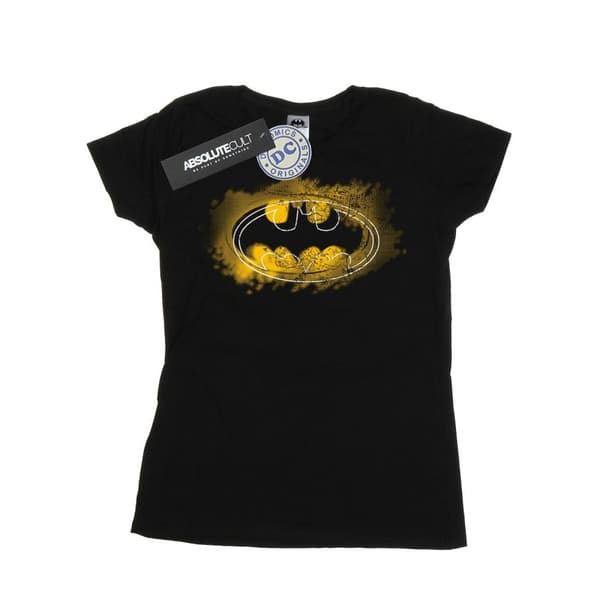 DC Comics Womens/Ladies Batman Spray Logo Cotton T-Shirt