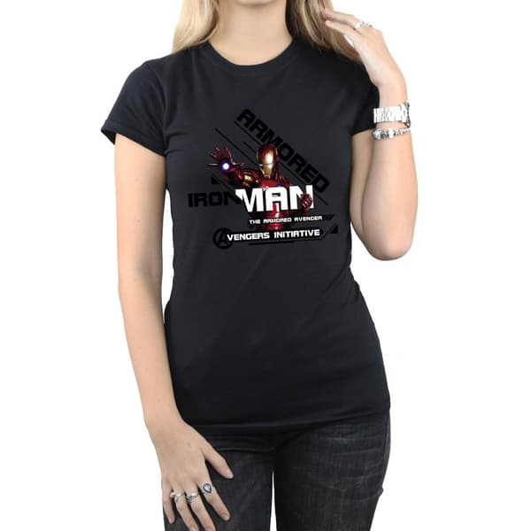 Marvel T-shirt i bomull för kvinnor/damer - Iron Man - Avenger i pansar