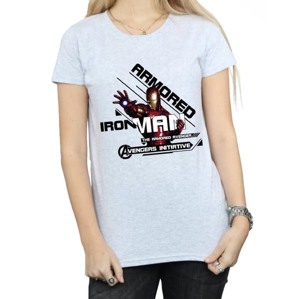 Marvel Womens/Ladies Iron Man Armored Avenger Cotton T-Shirt