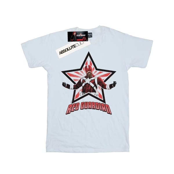 Marvel Mens Black Widow Movie Red Guardian Star T-Shirt