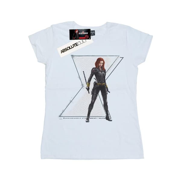 Marvel Womens/Ladies Black Widow Movie Natasha Logo Cotton T-Shirt