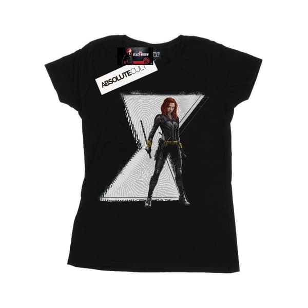 Marvel Womens/Ladies Black Widow Movie Natasha Logo Cotton T-Shirt