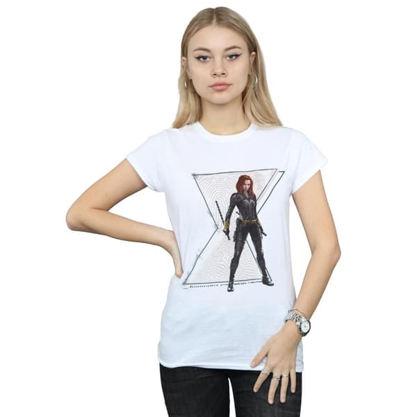 Marvel Womens/Ladies Black Widow Movie Natasha Logo Cotton T-Shirt