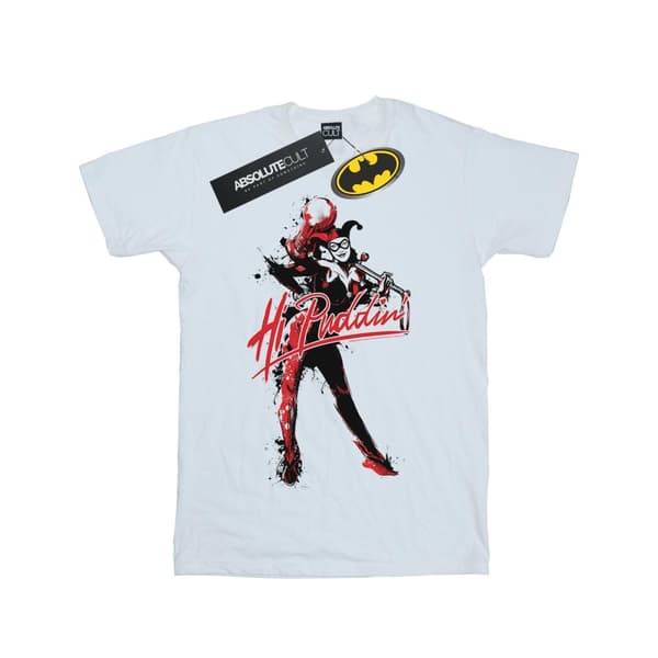 DC Comics Womens/Ladies Harley Quinn Hi Puddin Cotton Boyfriend T-Shirt