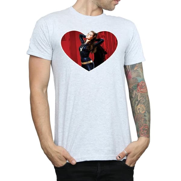 DC Comics Mens Batman TV Series Catwoman Heart T-Shirt
