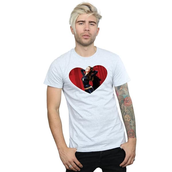 DC Comics Mens Batman TV Series Catwoman Heart T-Shirt