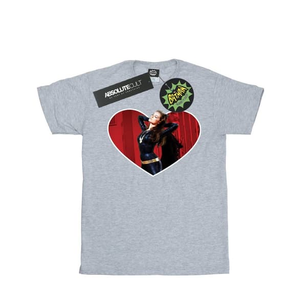 DC Comics Mens Batman TV Series Catwoman Heart T-Shirt