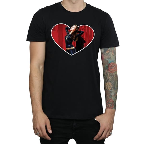 DC Comics Mens Batman TV Series Catwoman Heart T-Shirt