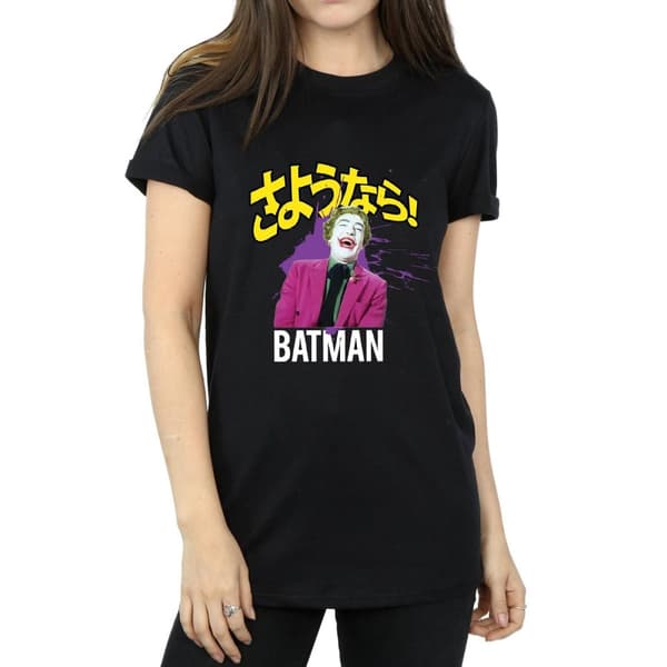 DC Comics Womens/Ladies Batman TV Series Joker Splat Cotton Boyfriend T-Shirt