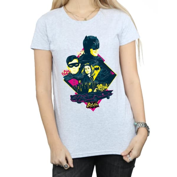 DC Comics Womens/Ladies Batman TV Series Character Pop Art Cotton T-Shirt